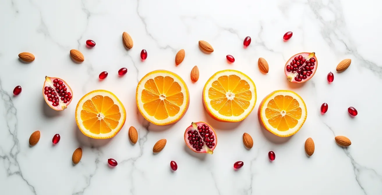 Composition artistique d'aliments riches en cofacteurs du collagène