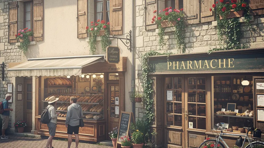 Rue piétonne du centre-ville de Châlons-en-Champagne avec commerces traditionnels